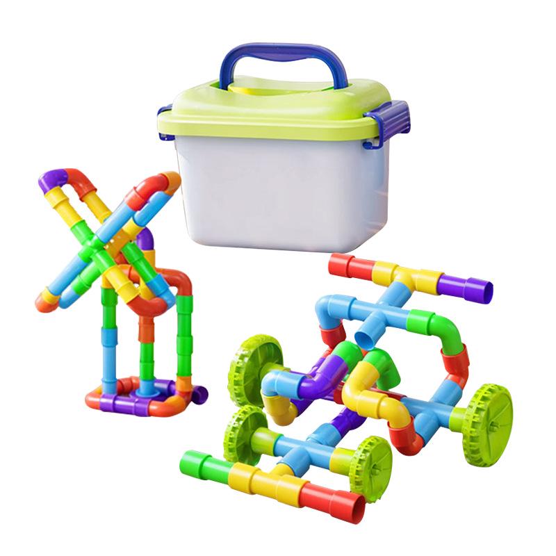 Children's Large Particle Pipe Building Blocks - Kindergarten Assembly and Splicing Toy Set