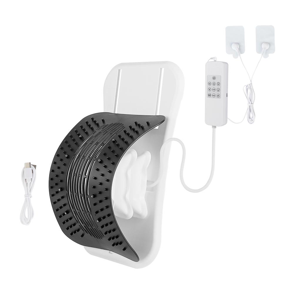 Multi-functional Back Stretcher Electric Microcurrent Back Lumbar Support Massager Adjustable Height Waist Stretching Massage