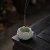 Brûleur pour bâtonnets d'encens à fond plat Forme de lotus Récupérateur de cendres Porte-encens Lotus Parfumeur d'intérieur