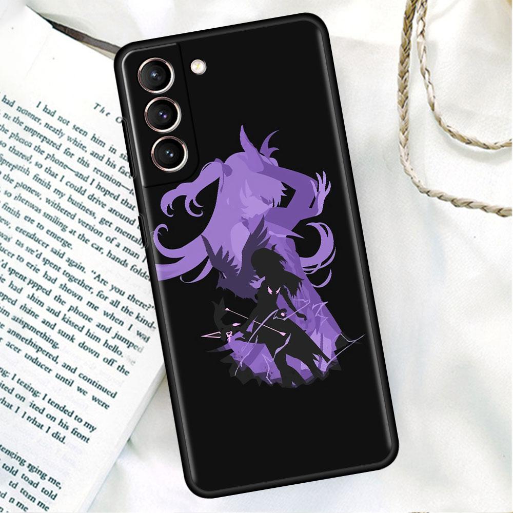 Handy Schwarze Weiche Hülle Für Samsung Galaxy S22 S21 S20 Ultra FE S9 S8 S10 Plus Note 20 10 9 Fundas Cover Genshin Impact Xiao Mona