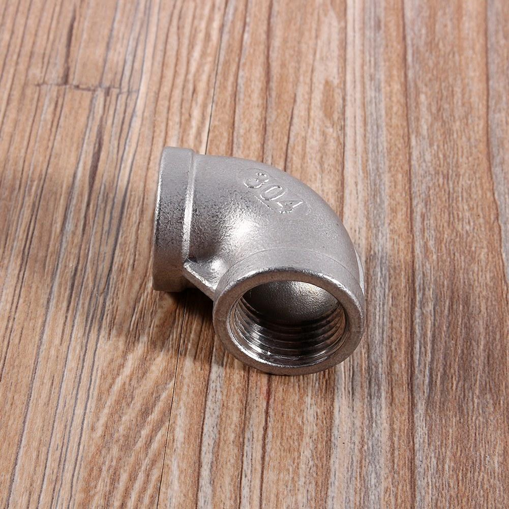 12" Elbow Pipe Connector 90 Degree Angled Stainless Steel Female Threaded DN15