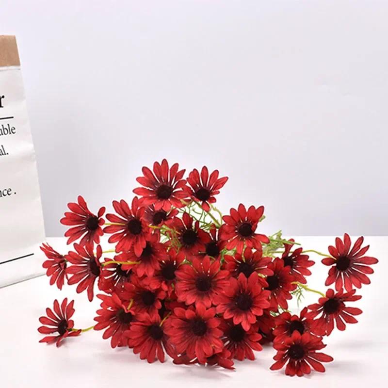 Latests Models Artificial Daisy Flowers Home Decor Fake Yellow Daisy Bouquet for Living Room Party Wedding Mother's Day Gift