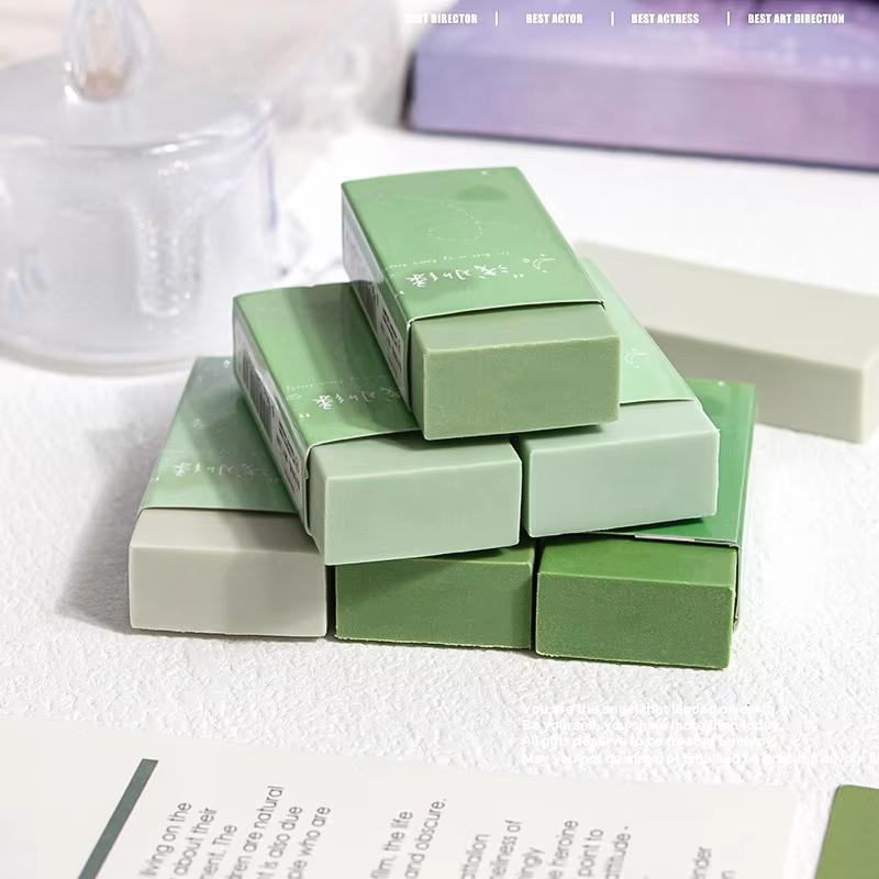 6 Stück/Box INS Ästhetischer Farbverlauf Bleistift Radiergummi Niedlich Schüler Lehrer Schreibwaren Geschenk Kawaii Schulbedarf Radiergummis für Kinder