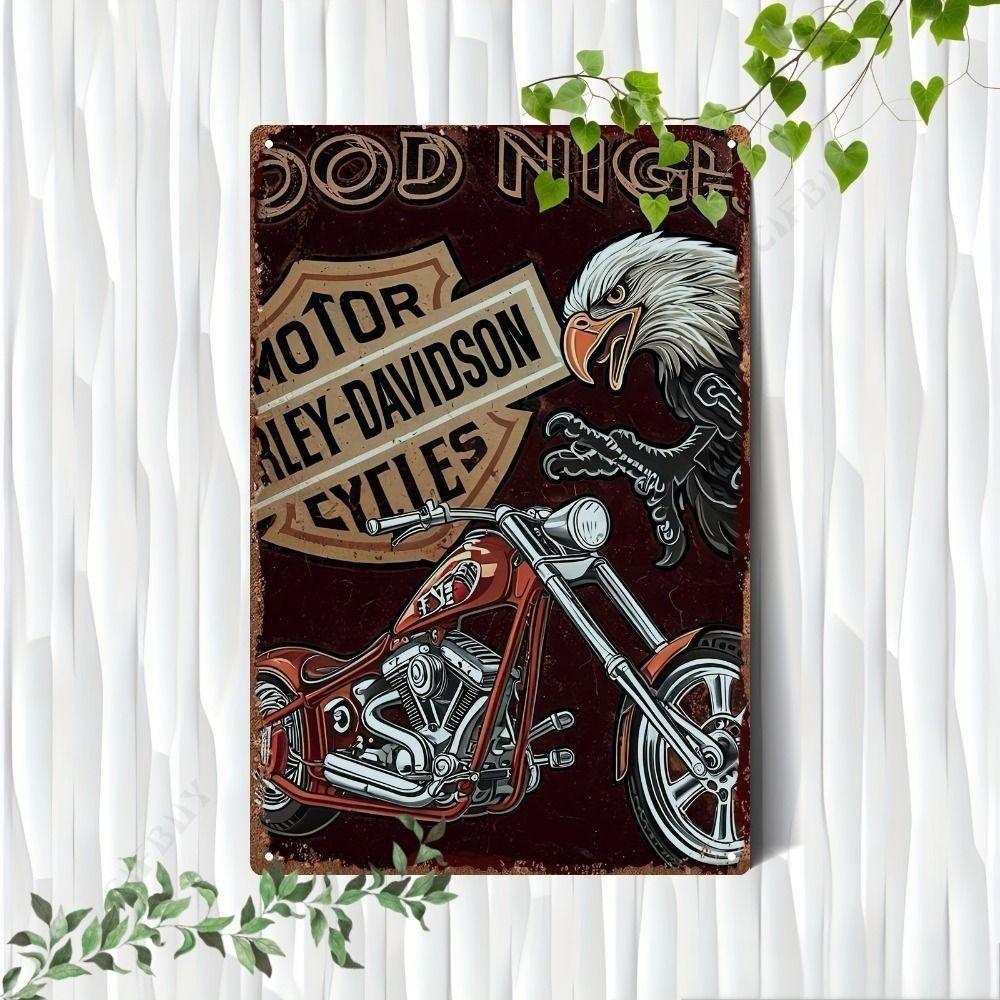 Moto metal interior plaque in the garage in the bar on the wall 20x30cm