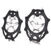 2 Pcs Outdoor 12 Tooth Mountaineering Crampons Stainless Steel Crampons Snow Anti Slip Shoe Covers Black