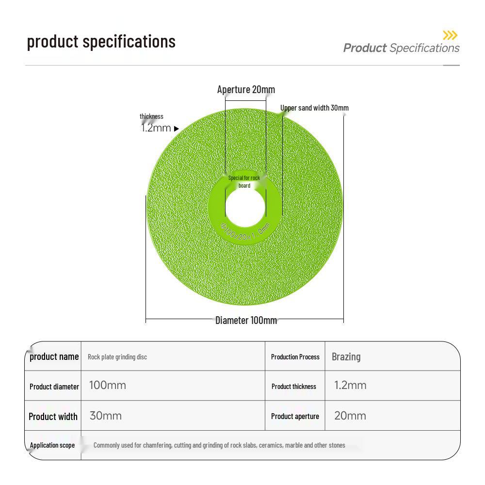 Sintered Stone Bevel & Trim Blade for Ceramic, Marble & Tile Grinding