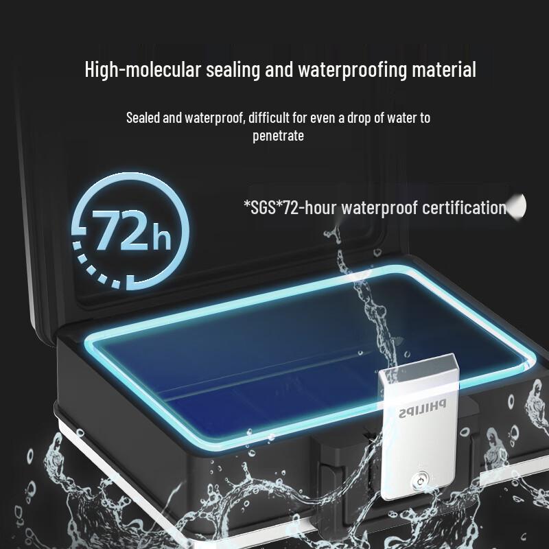 Philips Portable Waterproof Flip-Top Safe