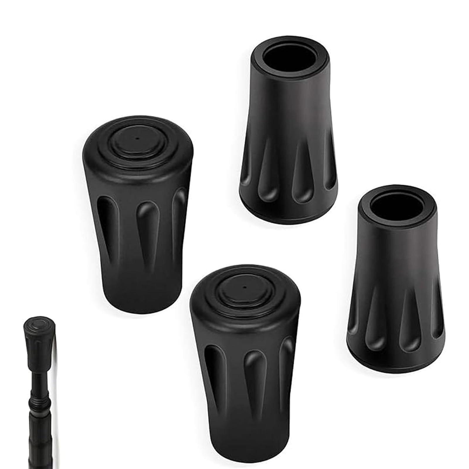 FineGood Trekking Pole Replacement Rubber Caps, Set of 4, Terminal Set of 4 for trekking pole replacement чёрный