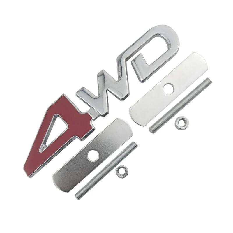 Car Styling 4WD Front Grille Emblem Auto Car Sticker Badge Decal for Jeep Wrangler Land Rover Dodge Ram KIA Chevy Subaru XS4
