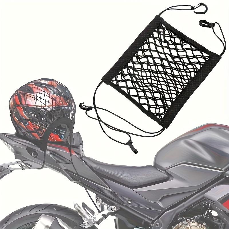 Black Elastic Bungee Cord with Hooks for Motorcycle & Bike, Helmet Net Strap, Stretchable Luggage Organizer, Secure & Durable, for Outdoor Travel