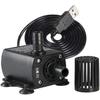 Decdeal Submersible Water Pump Aquarium Fountain with Flow Adjustment Function and USB Interface, DC 5V 4.8W 300L/H Lift 300cm