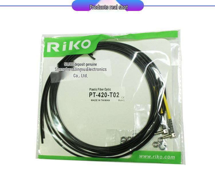 RIKO PT-420-T02 Through-beam Fiber Optic Sensor, compatible with FU-77TZ/E32-ZT11N.