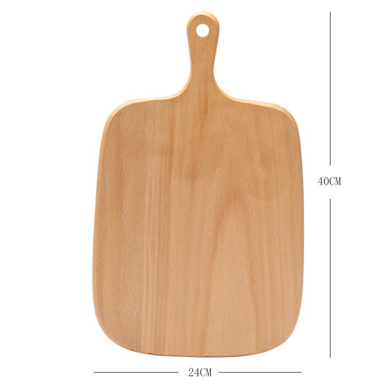 HEMU Beech Chopping Blocks Kitchen Wood Food Plate Wooden Pizza Sushi Bread Whole Wood Tray Cutting Board No Paint