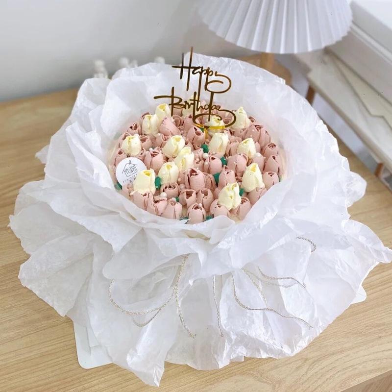 50-Pack Acrylic 'Happy Birthday' Cake Toppers - Popular Party Decorations with Free Shipping