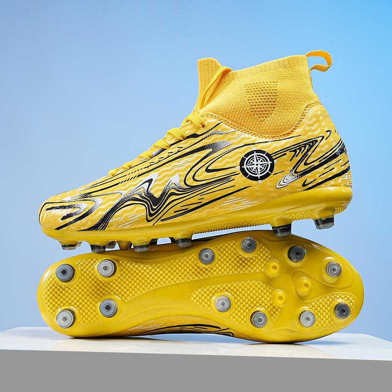 Large size soccer boots AG long spikes broken nails for boys and girls children teenagers students professional competition training sneakers