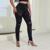Roztrhané džíny s vysokým pasem pro ženy Stretch zvedání zadku Zoufalé džíny Skinny Jeggings pro ženy