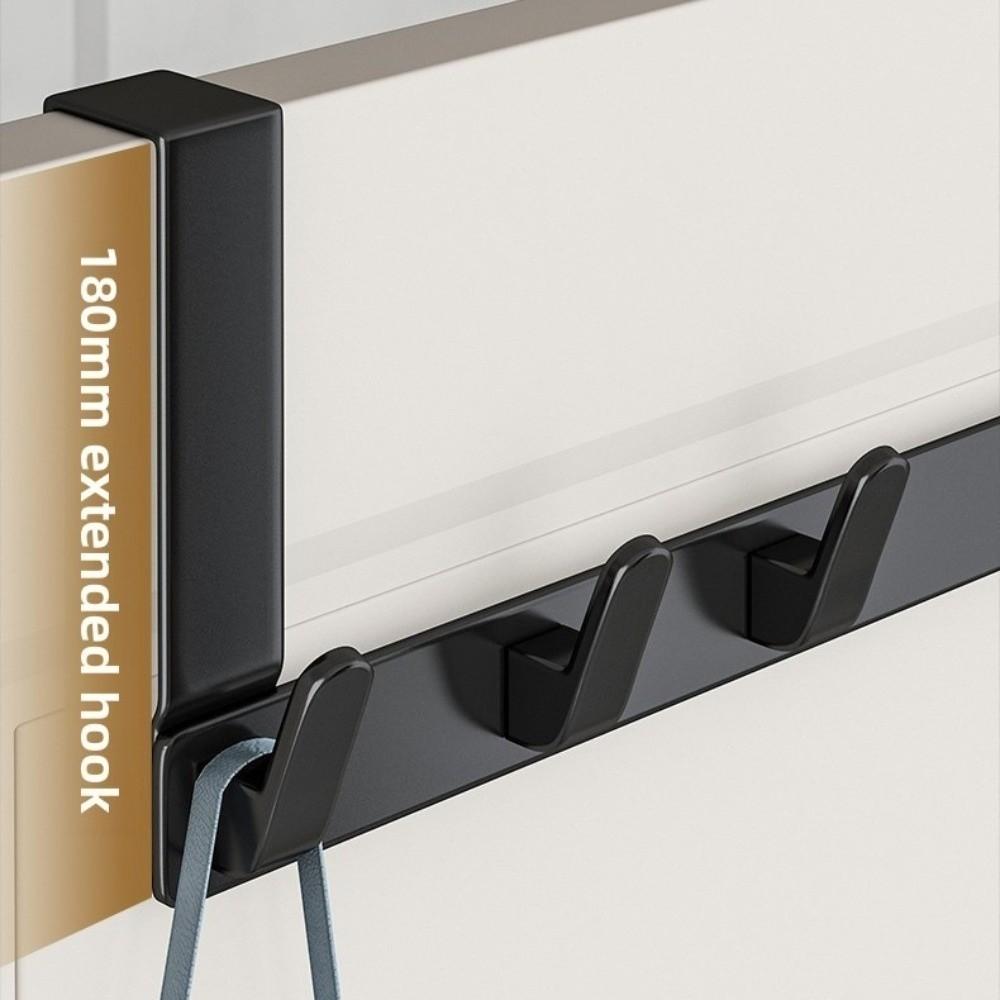 Aluminum Alloy Coat Hat Rack 5/6 Hooks Behind Door Hook Durable Clothes Hanging Rack  Home Gadgets