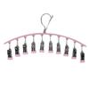 Hanger Space Saving Curved Hanger For Yoga Pants And Leggings Closet Organizer With 10 Clips For Clothing Store Pants Hanger