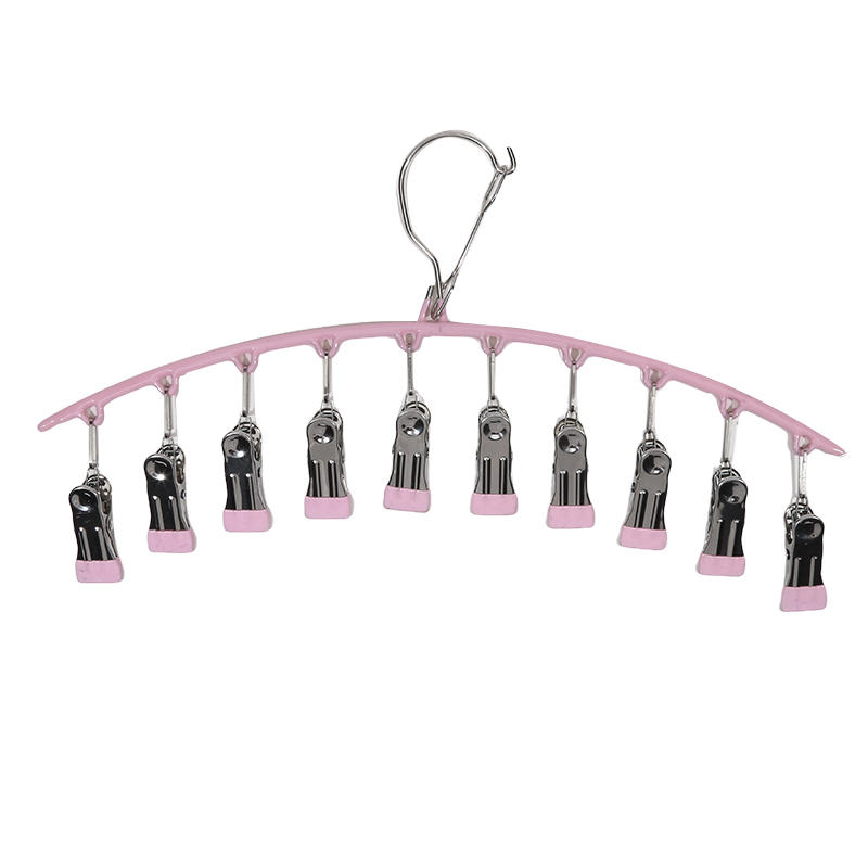 Hanger Space Saving Curved Hanger For Yoga Pants And Leggings Closet Organizer With 10 Clips For Clothing Store Pants Hanger