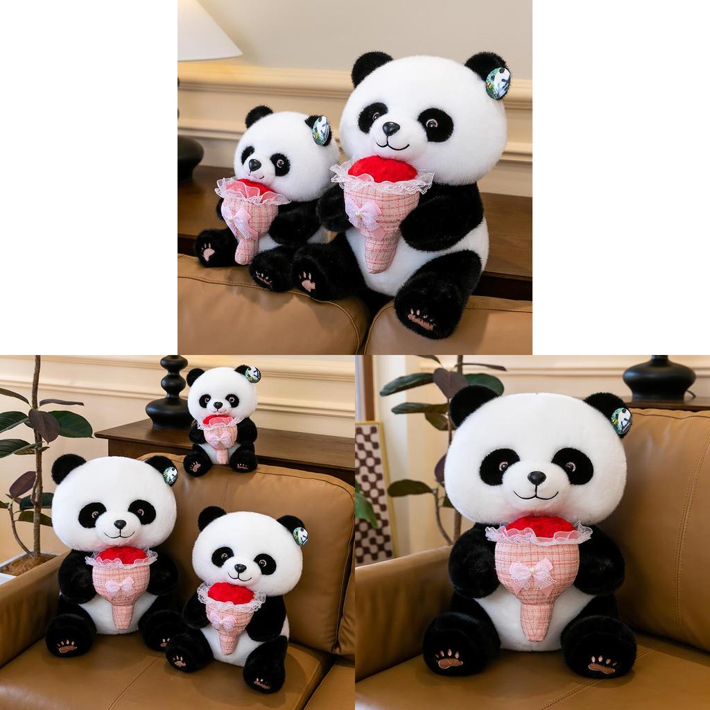 Süßes Panda-Stofftier Cartoon Plüschtier Geschenk für Kinder und Erwachsene