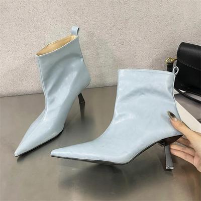 Neu Mode Spitz Stiefeletten Frauen Hochzeit Party Schuhe Winter Herbst Dünne Kurze Damen Booties