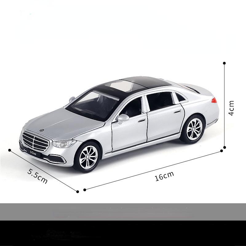 1/32 Scale S400L Toy Car Model Alloy Diecast Simulation Models with Sound Light Pull Back Vehicle Toys for Boys Birthday Gifts
