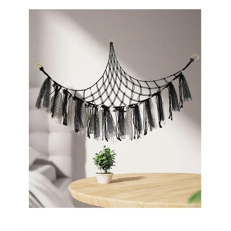 1PC Streamer Triangular Toy Mesh Pocket, Toy Storage Hammock, Bedroom Corner Toy Doll Storage Net