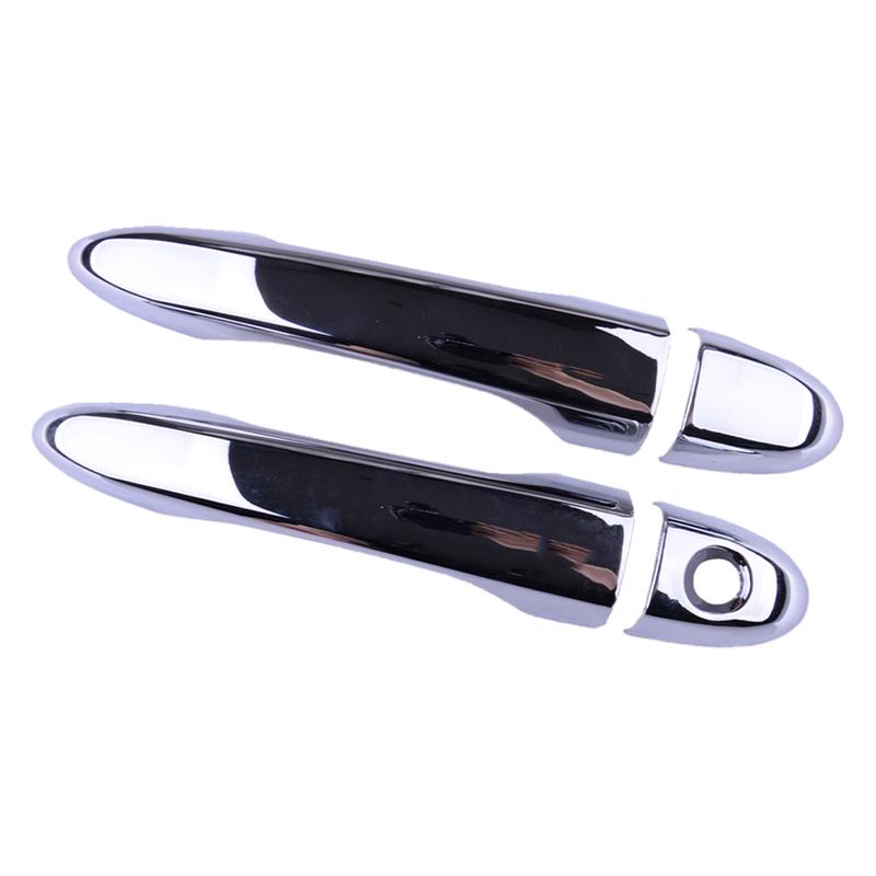 Car Exterior Side Door Handle Cover Trim Bezel Cap Fit for Fiat 500X SUV 2016 2017 2018      Chrome ABS