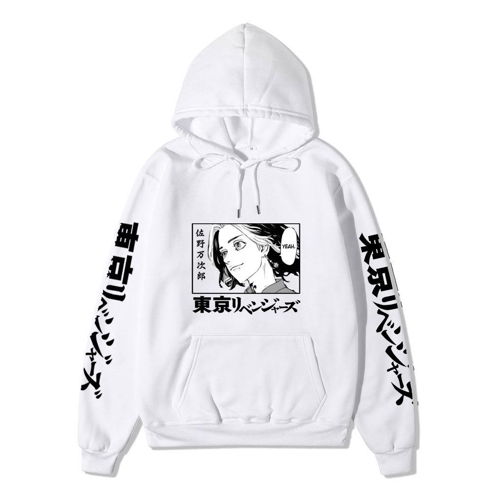 Tokyo Revengers Mikey Manjiro Sano Unisex Fleece Hoodie Autumn Winter Anime Print Long Sleeve Casual Pullover Sweatshirt