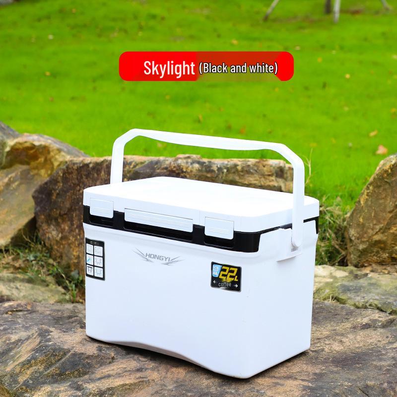 Longmen Insulated Fishing Tackle & Live Bait Box with Skylight and Oxygenation.