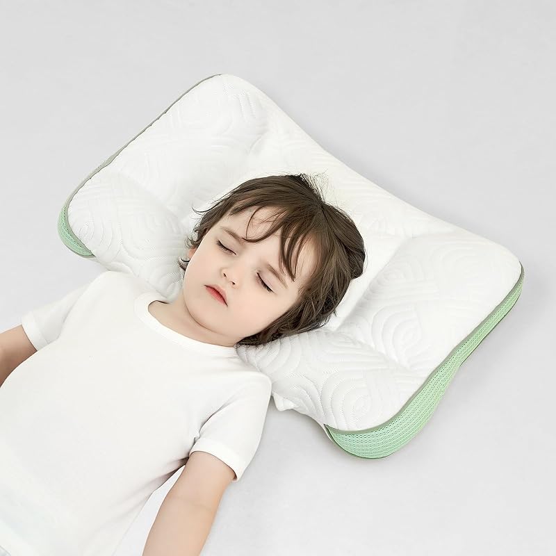 Toddler Pillow 2-6 Year Old,PP Cotton Kids Pillow for Sleeping,Partially Filled PE Hose,Supports Cervical Vertebrae,Kids Pillow for Side Sleeper,