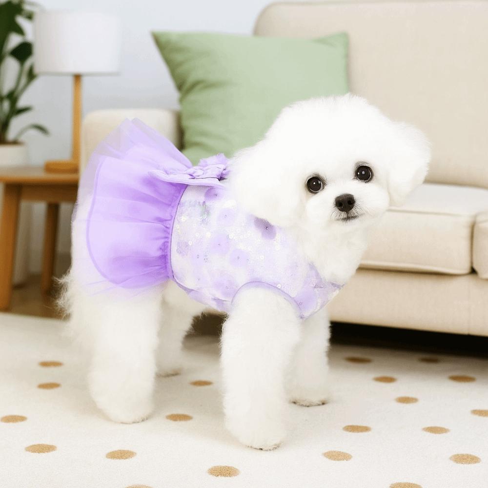 Sweet Dog Dress Cute Pet Clothes Cat Apparel Summer Pet Princess Skirt  Chihuahua Poodle