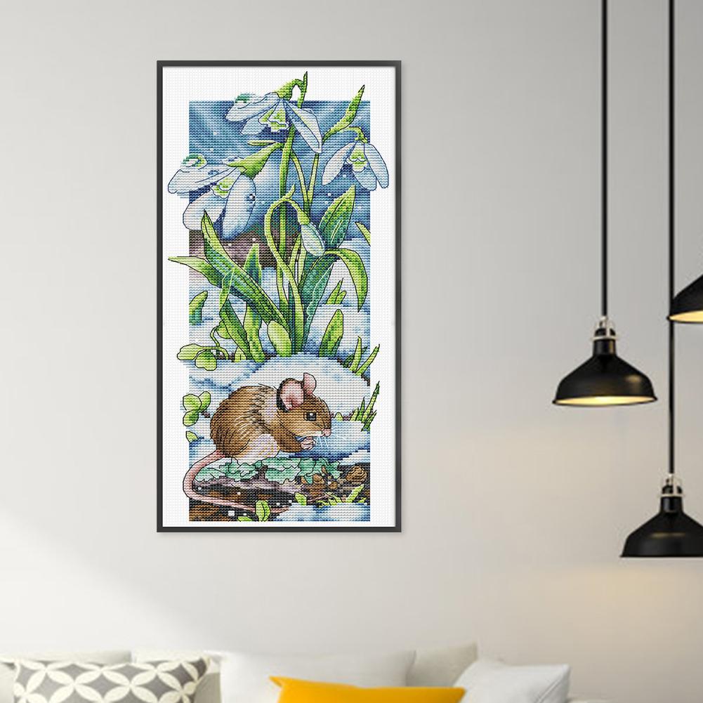 Partial Embroidery Eco-cotton Thread 14CT Printed Scenery Cross Stitch Kit