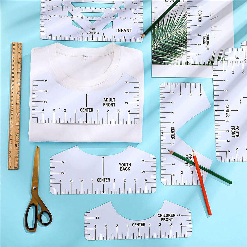 A60Z26 Pieces T-Shirt Ruler Guide Set,T-Shirt Ruler Tool,DIY Printing Rulers For Heat Press T-Shirt Center Designmay
