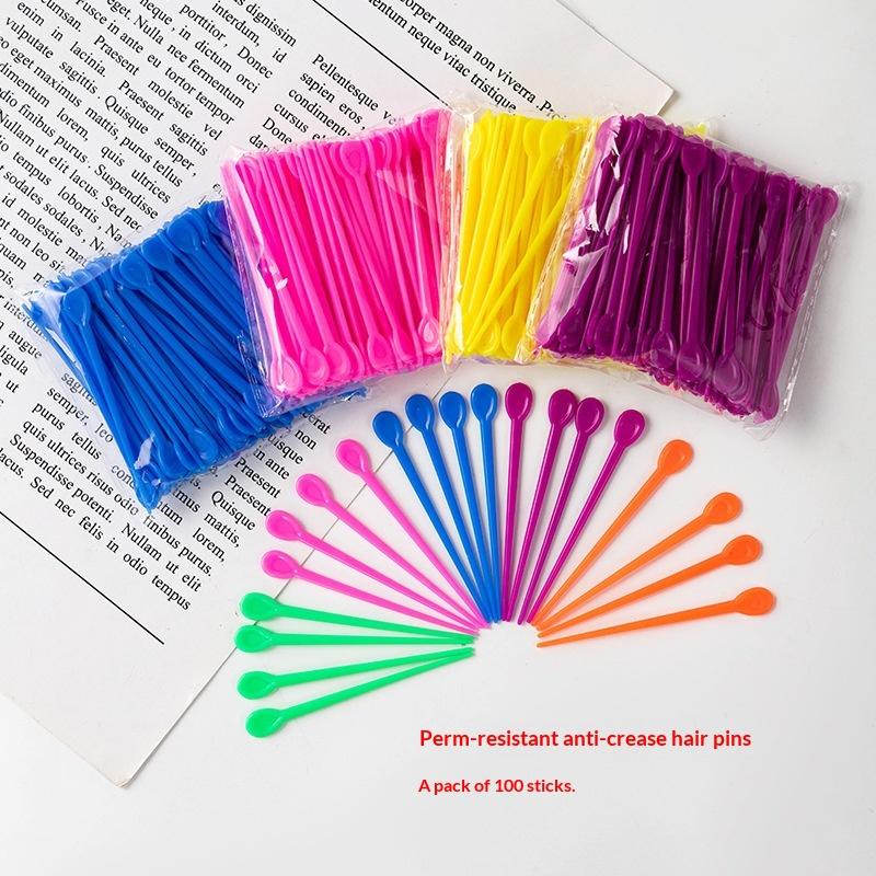 100Pcs Perming Needles Hair Roller Plastic Pins Perming Clips Hairdressing Tools Styling Accessories Makeup Eyelash Curler