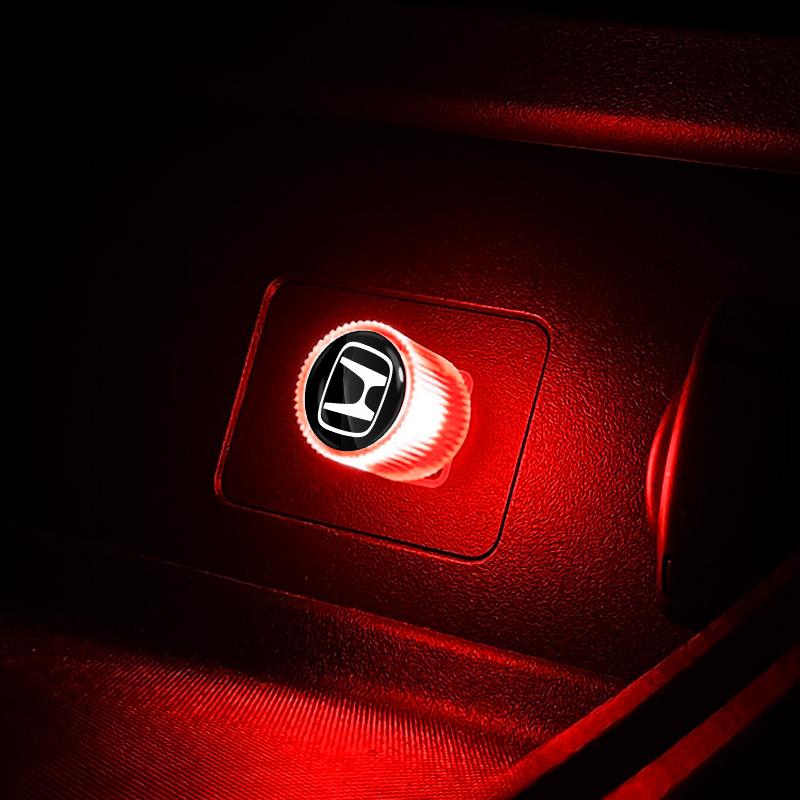 1Pcs USB Car LED Light Auto Interior Atmosphere Light Car Emblem Styling For Honda Civic Fit Jazz Accord Pilot Passport Stepwgn CRV BRV HRV