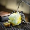 New Tea Table Desktop Decoration Pixiu Holding Gold Ingots Color Changing Tea Pets Kung Fu Tea Set Accessories Decoration Gift