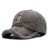 Lamb Wool Hat, Influencer Letter Baseball Cap, Fashionable And Versatile, Makes Your Face Look Smaller, Duckbill Cap