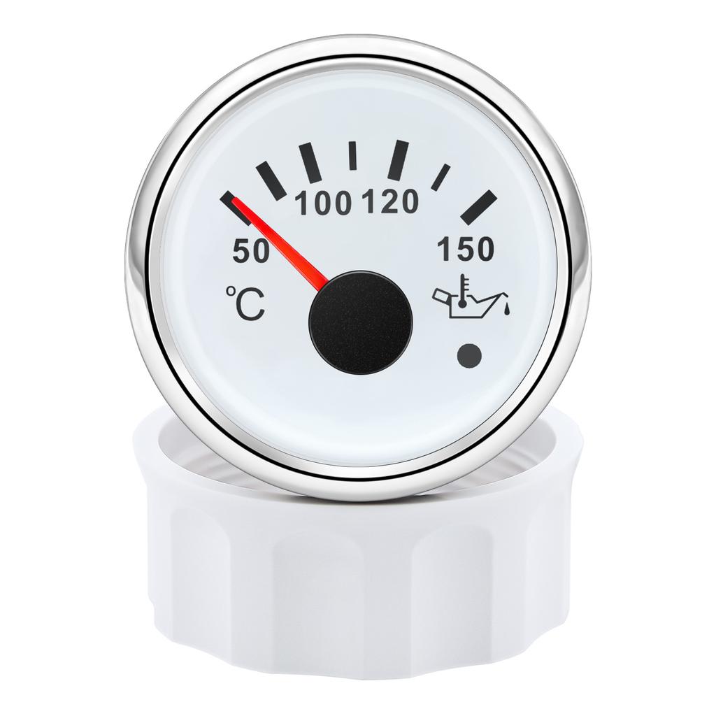52MM Car Gauge Oil Temperature Gauge 50-150°C Digital Oil Temp Sensor 1/8NPT With Alarm For 12V 24V Car Boat Marine Motorcycle