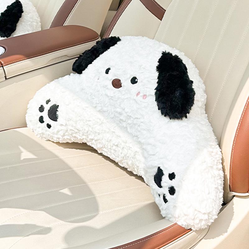 Plush Cartoon Car Neck and Lumbar Support Cushion