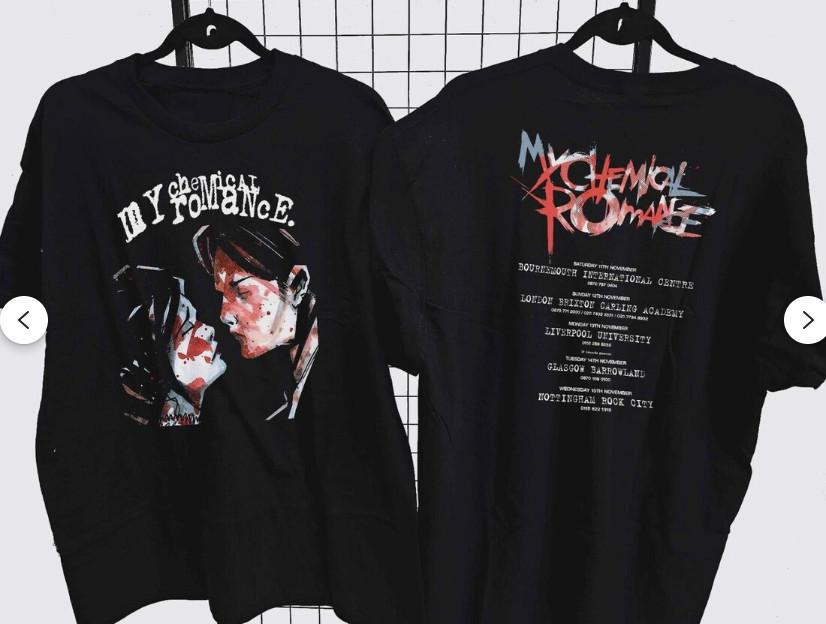 My Chemical Romance 2006 European Tour 2X Sided Cotton Concert T -Shirt