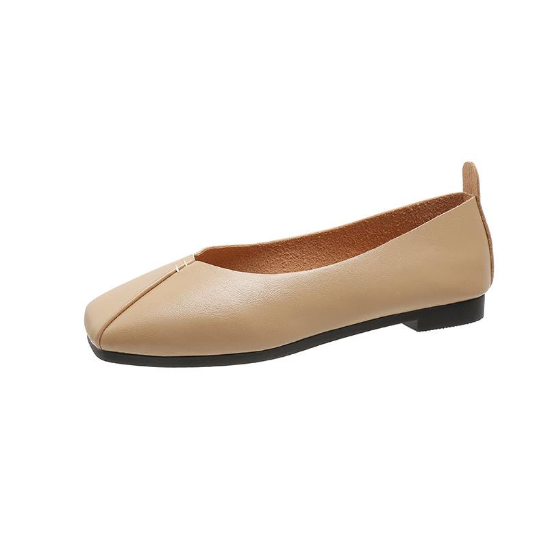 Spring and summer new flat-bottomed comfortable Doudou shoes round head one-pedal casual shallow mouth single shoes women