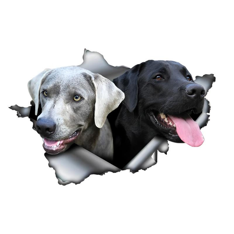 

Дві гончі собаки, що ховаються в норі, наклейки для автомобіля, водонепроникні наклейки для прикраси автомобіля неправильної форми 15cm-Longest Side