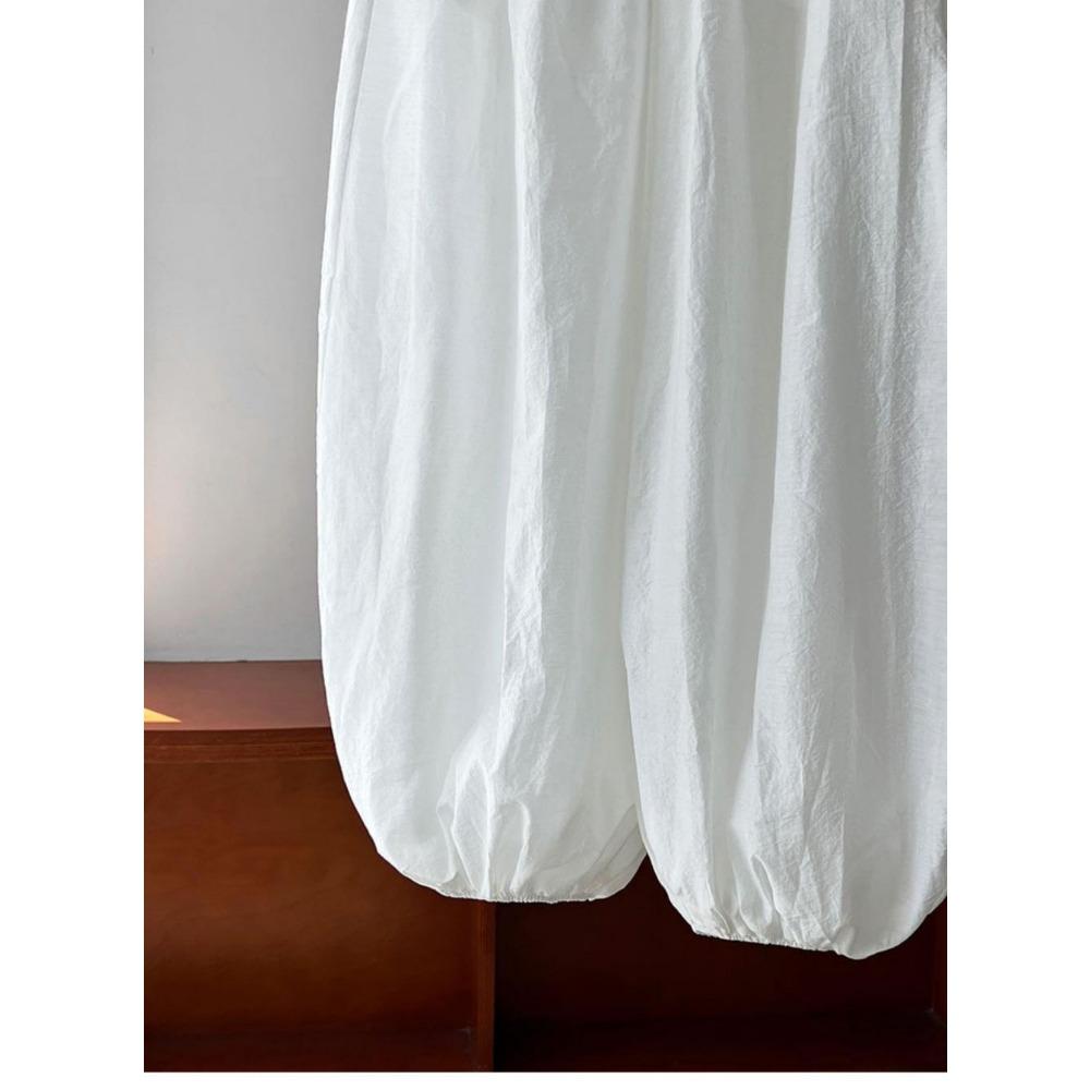 Breathable Cotton~summer New White Loose Bloomers Women's Design Wide Leg Pants Yamamoto Pants Relaxed Pants