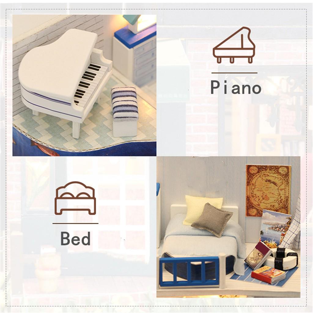 DIY Miniature Dollhouse Furniture Sea Creative Room Decorate Craft Gifts