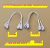 LED Tube Connector: T4/T8/T5 Extension Cord with Double Plug Adapter for Fluorescent Lamp Holders