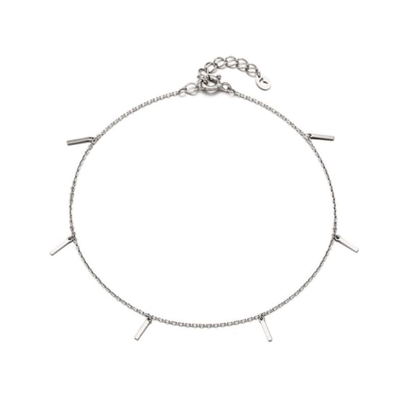 

Tirr Lirr Slim Dew Silver White Anklet TASSVW00041M single type