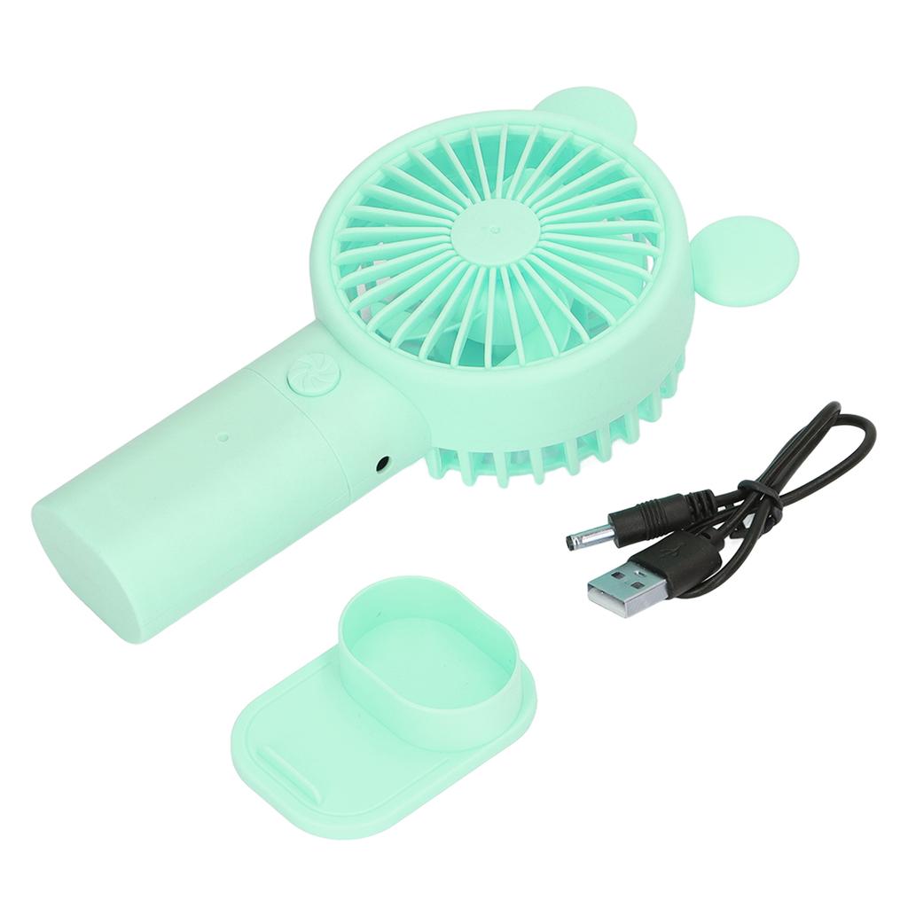 Handheld Fan Plastic USB Battery Dual Drive Built In Lithium Battery Mini Desk Fan for Summer