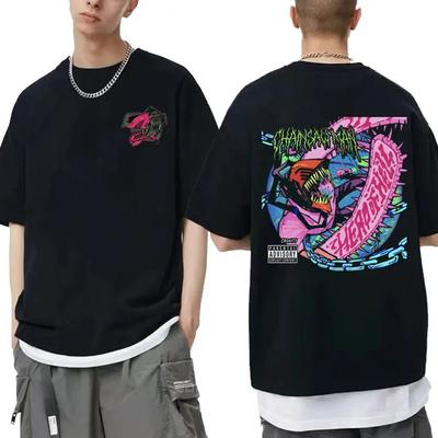 Japanese Anime Chainsaw Unisex Denji Pochita Printed Tshirt Unisex Women Hip Hop Unisexga Tee Shirts Unisex Fashion Casual Oversized T Shirt