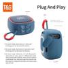 T&G Mini Wireless Powerful IPX4 Waterproof Bluetooth Speaker TWS Bluetooth 5.3 Sound Box HIFI Loudspeaker Support TF Card Radio